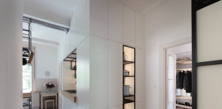 Art Deco lakás felújítása és a fekete acél Art Deco lakás konyhai tároló szekrény 2