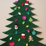Karácsonyi dekoráció – filc karácsonyfa