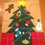 Karácsonyi dekoráció – filc karácsonyfa