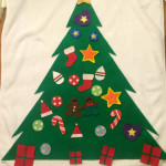 Karácsonyi dekoráció – filc karácsonyfa