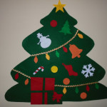Karácsonyi dekoráció – filc karácsonyfa