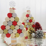 Gombolyag karácsonyi dekoráció és fa