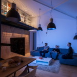 Loft lakás a tetőtérben hangulat világítás