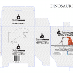 Dinoszaurusz Rex csontváz gyertya