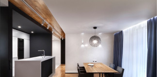 Két kis lakás átalakítása, eredmény egy nagy lakás 100 nm-en Kis lakás - Nagy lakás nappali