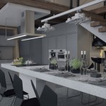 penthouse lakás konyha étkező