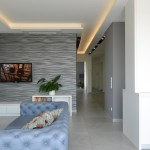 penthouse lakás nappali és konyha