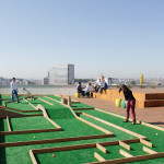 Minigolf az iroda tetején
