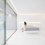 Minimalista fehér villa hálószoba