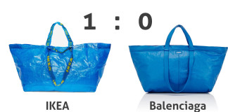 Ikea vs Balenciaga design márka 1:0 – avagy az Ikea frappáns válasza a Frakta táska másolására Ikea frappáns válásza a Balenciaga frakta táska másolására