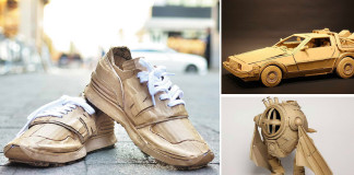 Régi papírdobozok hihetetlen művészi újrahasznosítása, papír szobrok miegymás… régi papírdobozok újrahasznosítása művészien