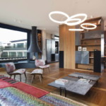 díjnyertes lakás kortárás és modern design – nappali