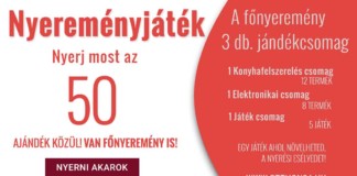 Nyereményjáték 3 ajándékcsomaggal és növelhető nyerési eséllyel Otthon 24 nyereményjáték