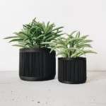 design virágcserép 3d nyomtatás – fekete lakásdekoráció