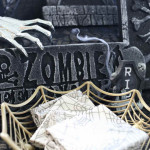 Pókháló kosár kosárka tároló – Halloween dekoráció dísz