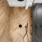 Monokróm Loft lakás fa dekoráció -fürdőszoba fa panel