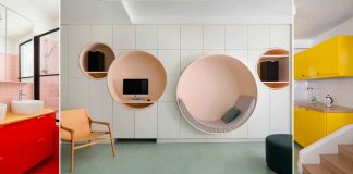 Garázsból lakás, modern kör fülkékkel garázsból lakás modern kör fülkékkel